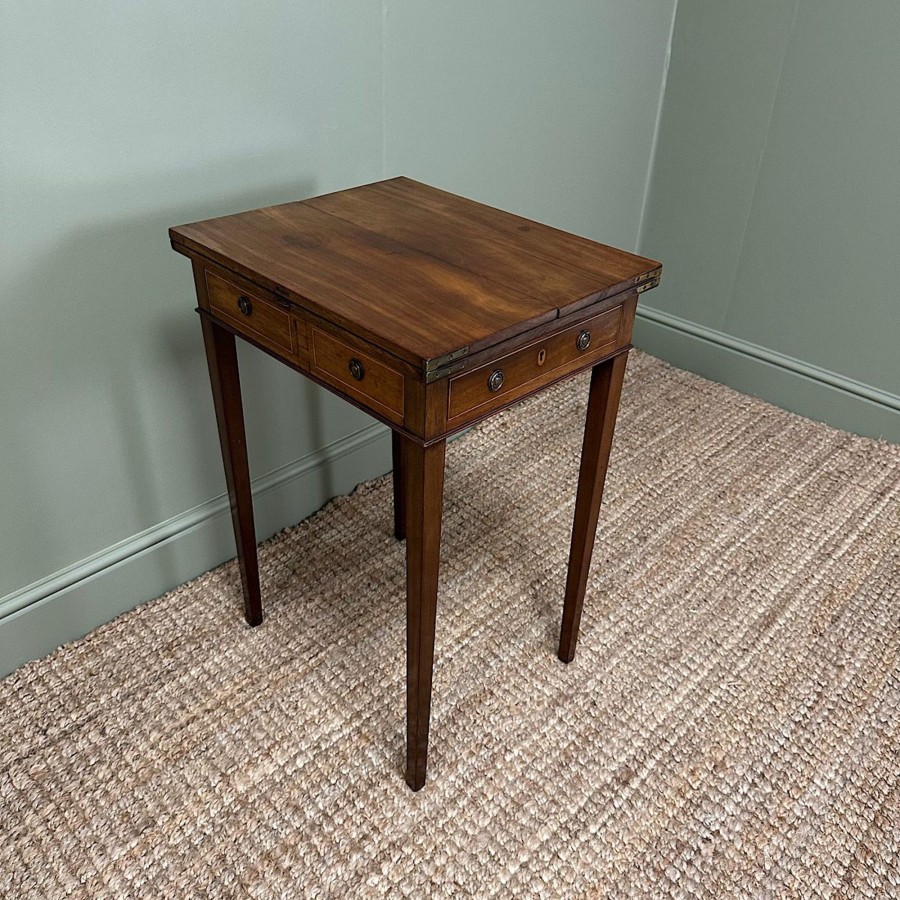 Antique Furniture Antiques World (via WooCommerce) Tables | Fine 19Th Century Mahogany Antique Patience Table