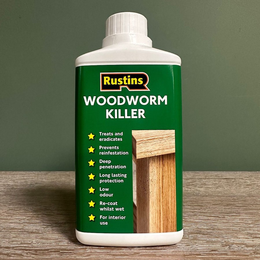 Restoration Materials Antiques World (via WooCommerce) Brushes & Accessories | Rustins Woodworm Treatment Fluid | Woodworm Killer