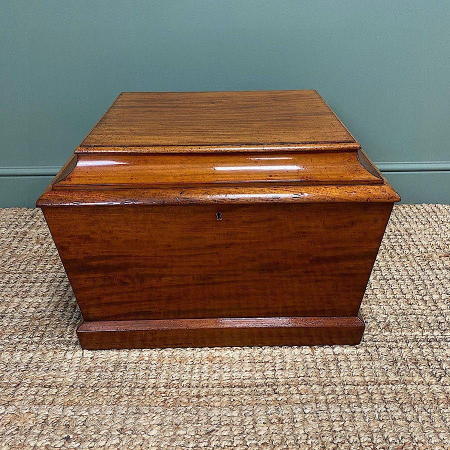 Antique Furniture Antiques World (via WooCommerce) Tables | Small Regency Mahogany Antique Cellaret / Wine Box