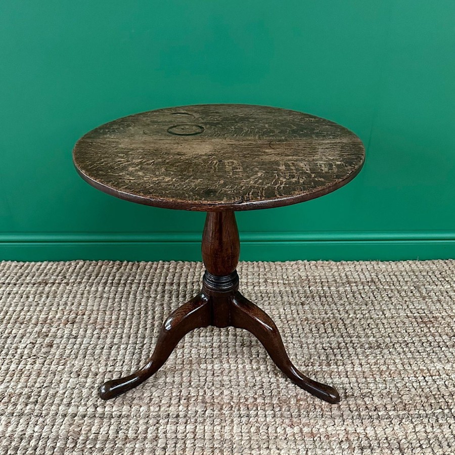 Antique Furniture Antiques World (via WooCommerce) Tables | Country House Low Antique Georgian Oak Circular Table