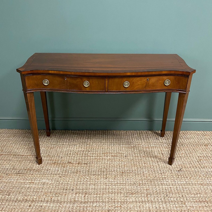 Antique Furniture Antiques World (via WooCommerce) Tables | High Quality Mahogany Antique Serpentine Console Table