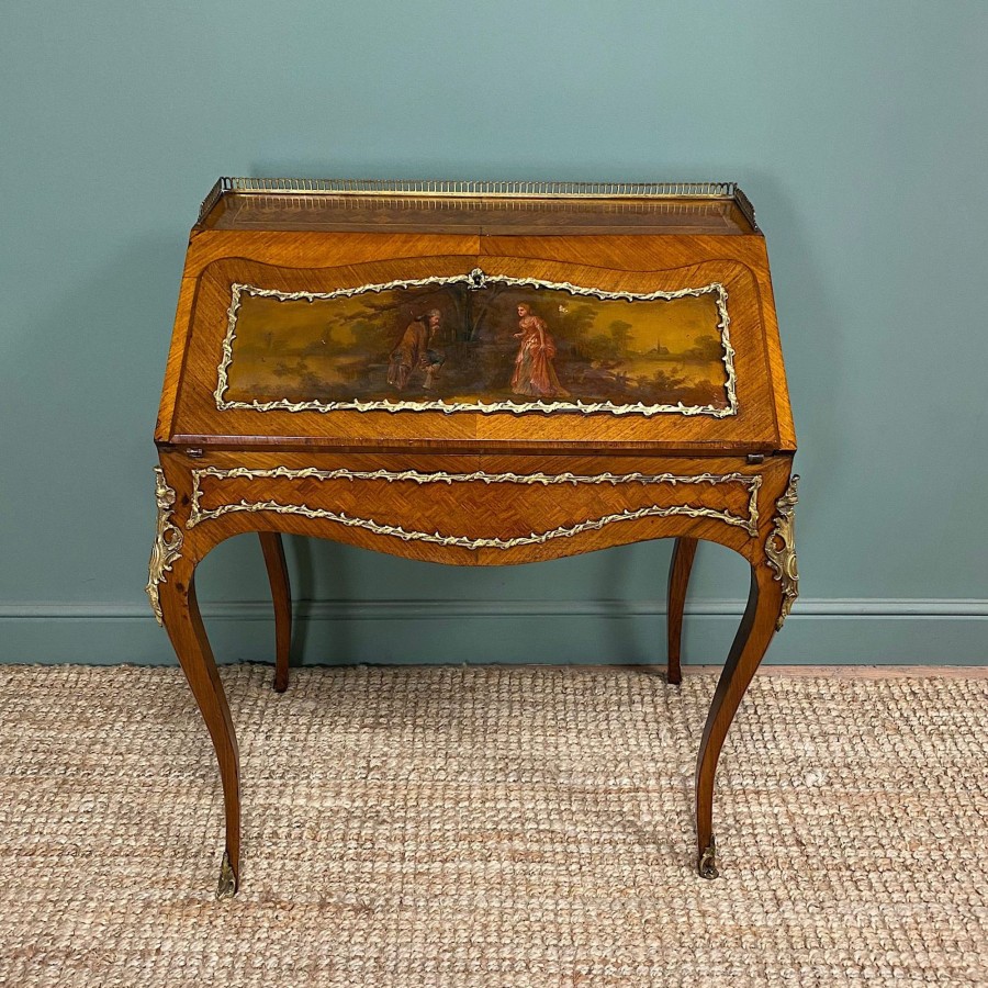 Antique Furniture Antiques World (via WooCommerce) Desks | Quality Walnut Antique Bonheur Du Jour