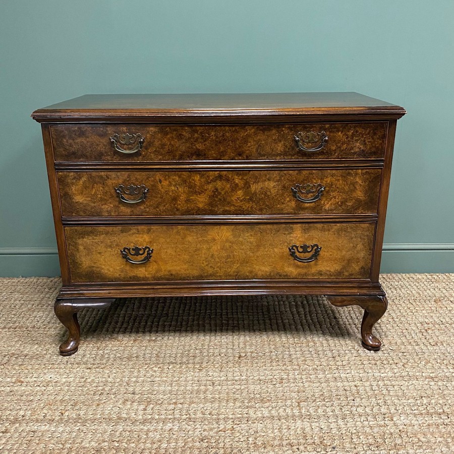 Antique Furniture Antiques World (via WooCommerce) Chest Of Drawers | Spectacular Antique Edwardian Walnut Chest Of Drawers