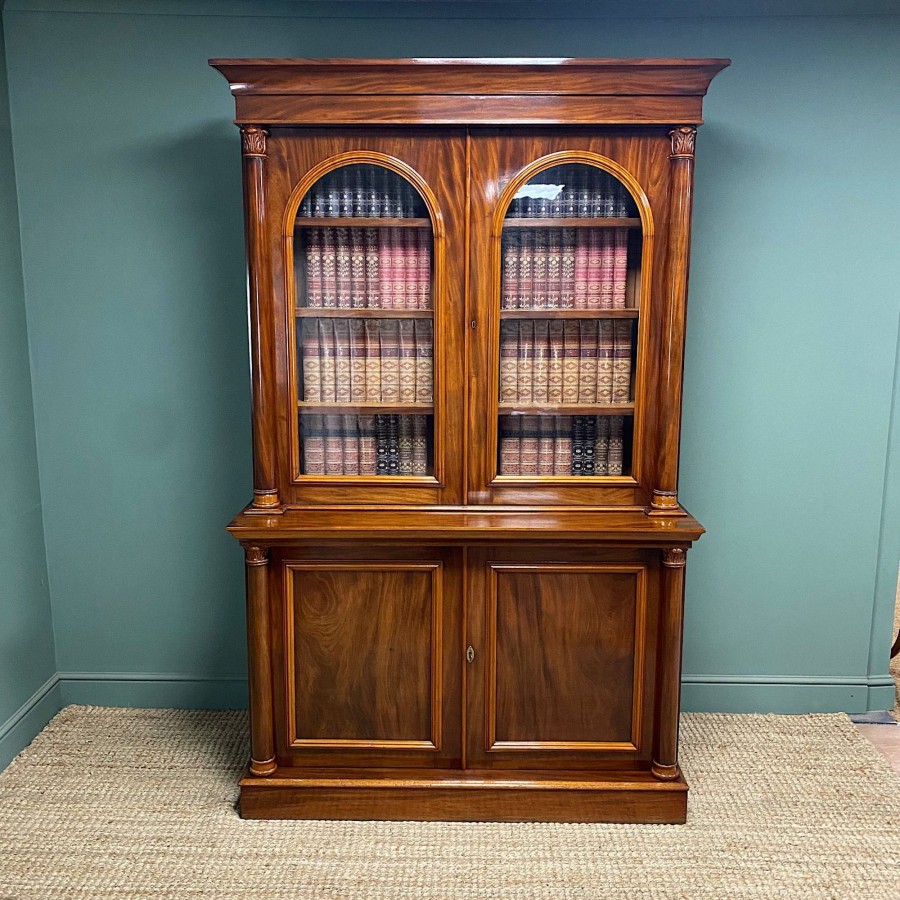 Antique Furniture Antiques World (via WooCommerce) Bookcases | Fine Quality Regency Mahogany Antique Bookcase