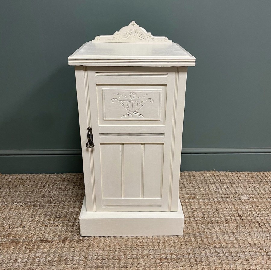 Antique Furniture Antiques World (via WooCommerce) Cupboards & Cabinets | Small Victorian Painted Antique Bedside Cabinet