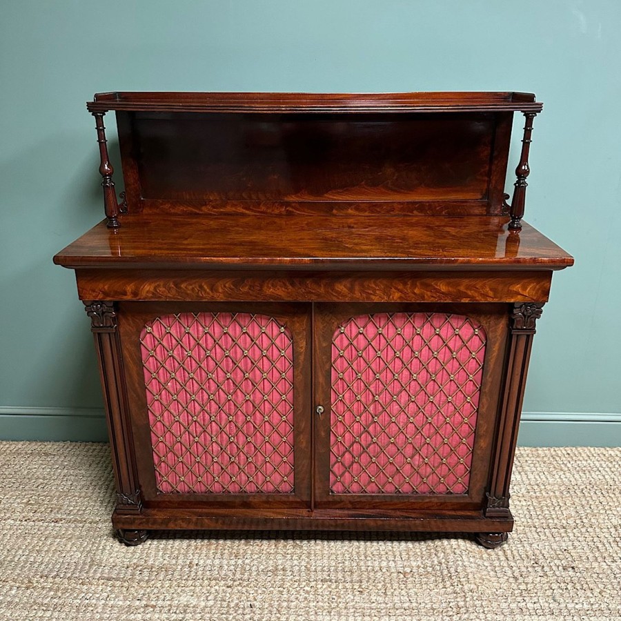 Antique Furniture Antiques World (via WooCommerce) Sideboards | Spectacular Mahogany Antique Regency Chiffonier Cabinet