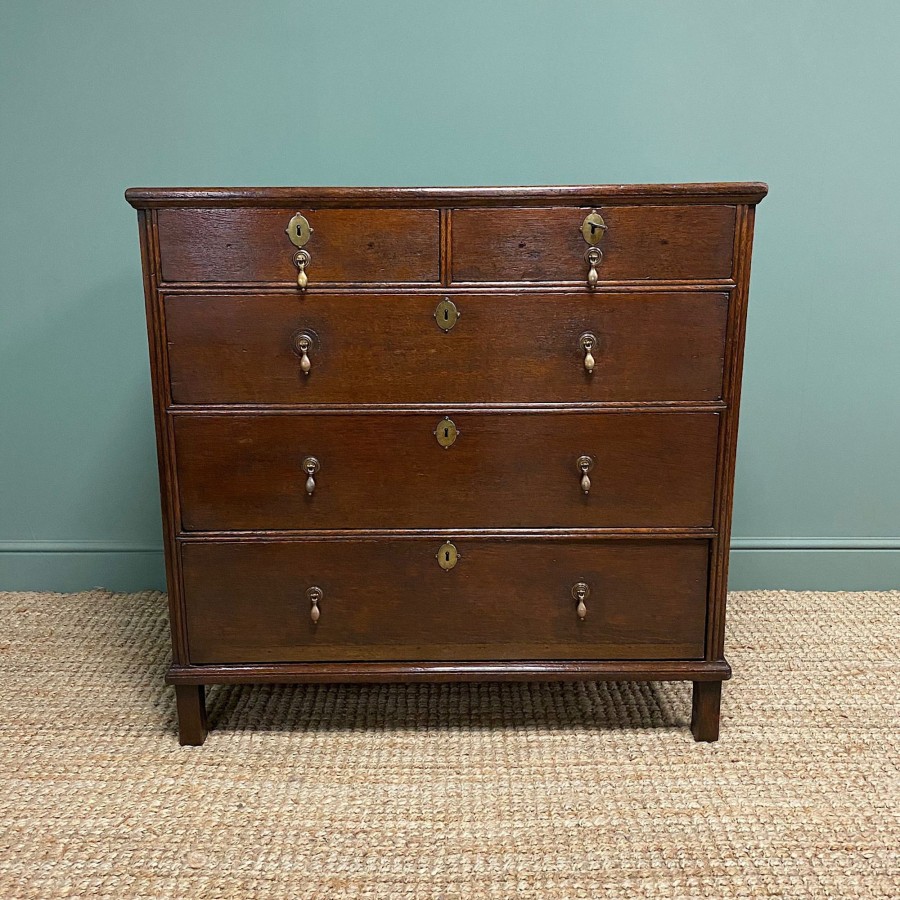 Antique Furniture Antiques World (via WooCommerce) Chest Of Drawers | Early 18Th Century Oak Chest Of Drawers