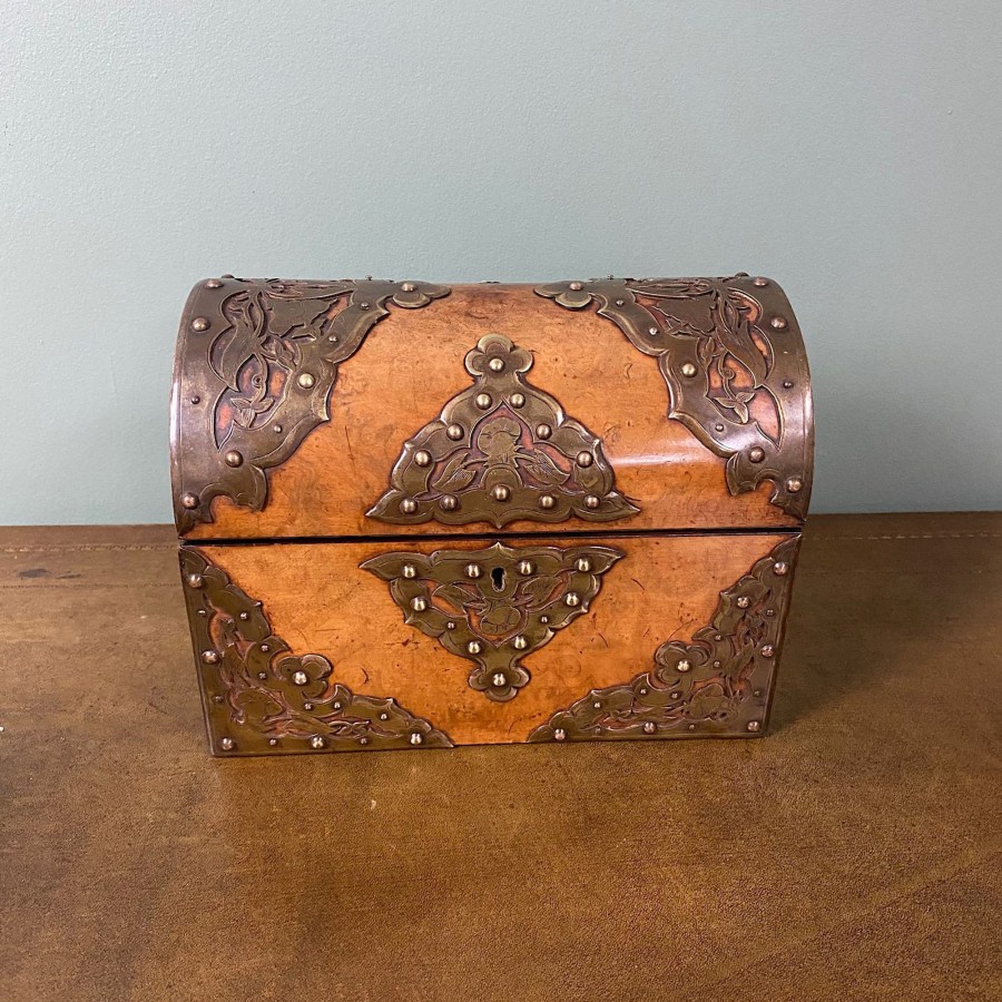 Antique Furniture Antiques World (via WooCommerce) Collectables | Victorian Figured Walnut Antique Stationery Box