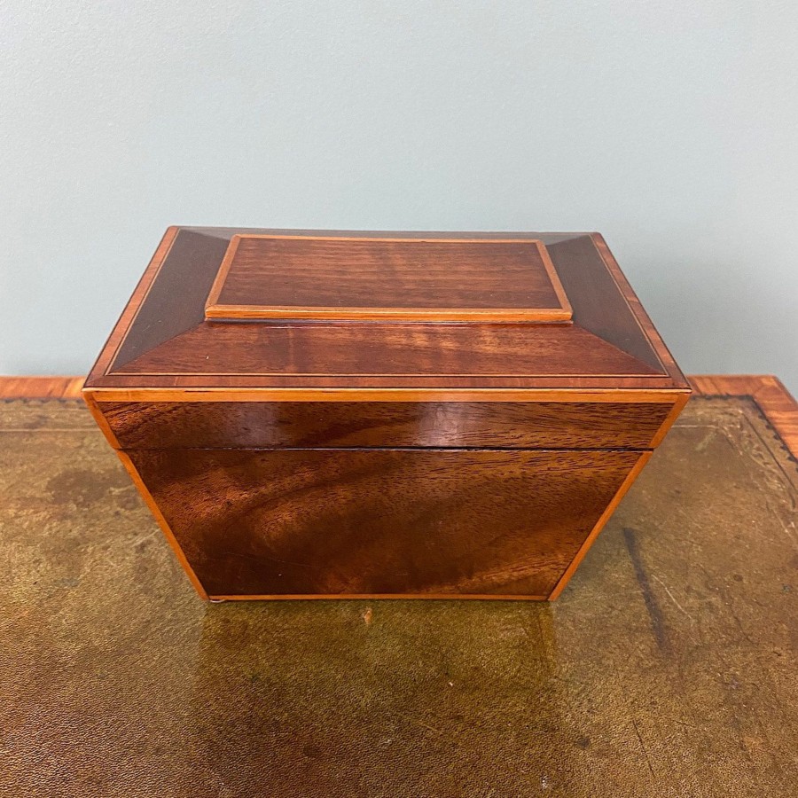 Antique Furniture Antiques World (via WooCommerce) Collectables | Small Mahogany Antique Tea Caddy