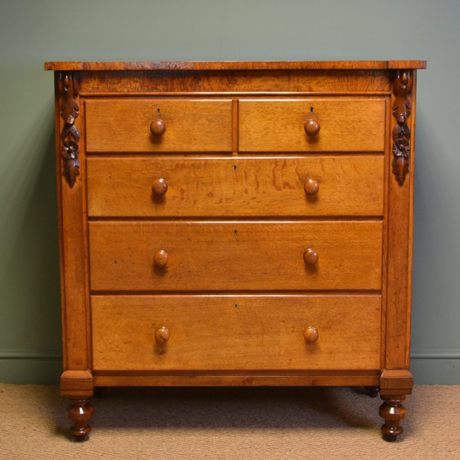 Antique Furniture Antiques World (via WooCommerce) Chest Of Drawers | Spectacular Antique Victorian Oak Chest Of Drawers